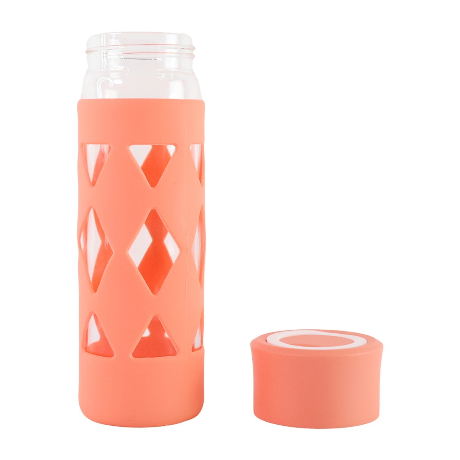 Glass Water Bottle with Protective Sleeve - (1 Pc / 480 ML) Glass Water Bottle with Protective Sleeve - (1 Pc / 480 ML)
